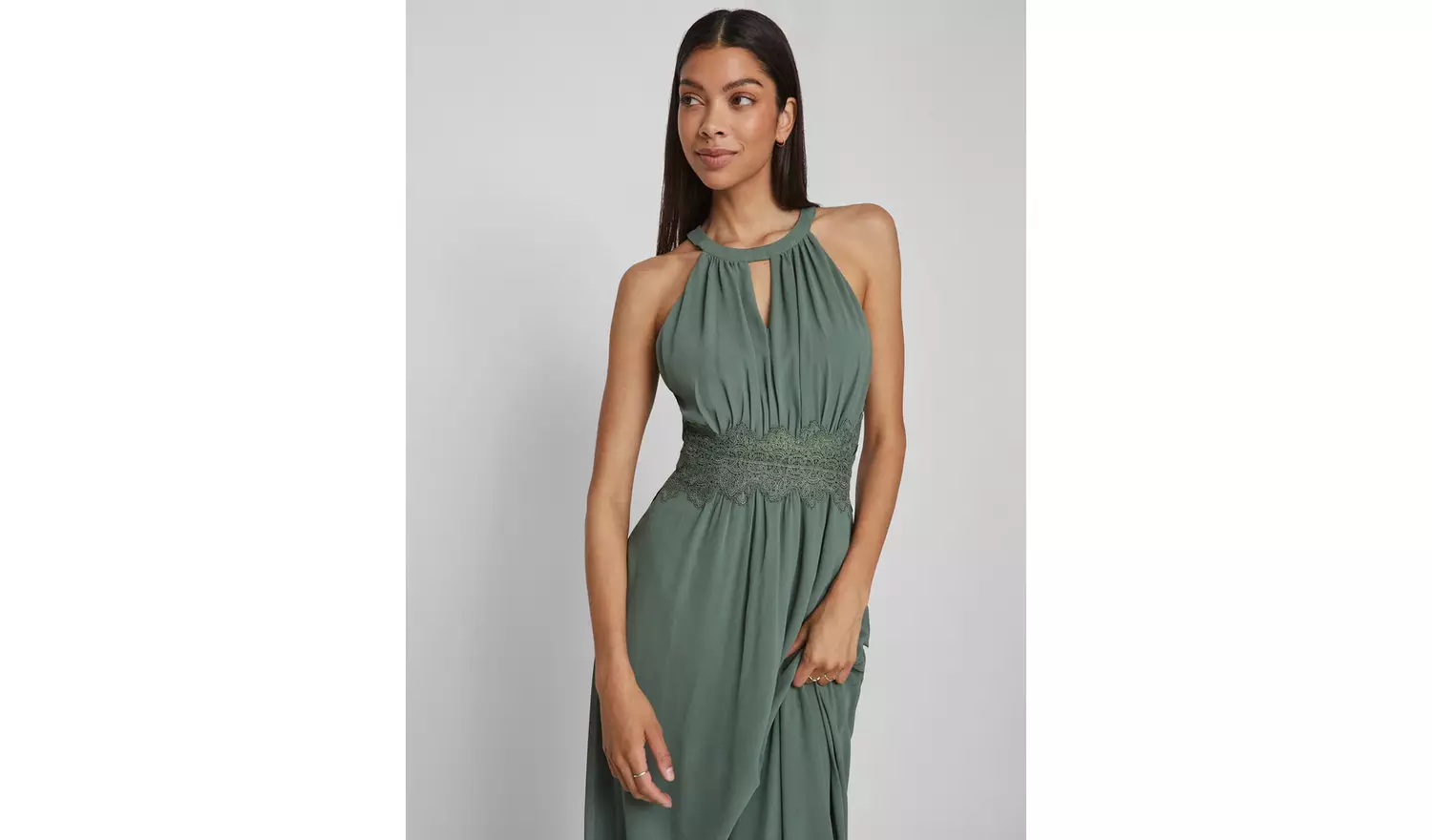 VILA Halter Neck Maxi Dress 14