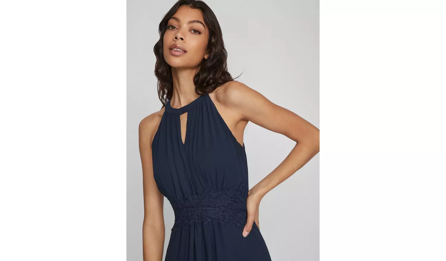 VILA Halter Neck Maxi Dress 8