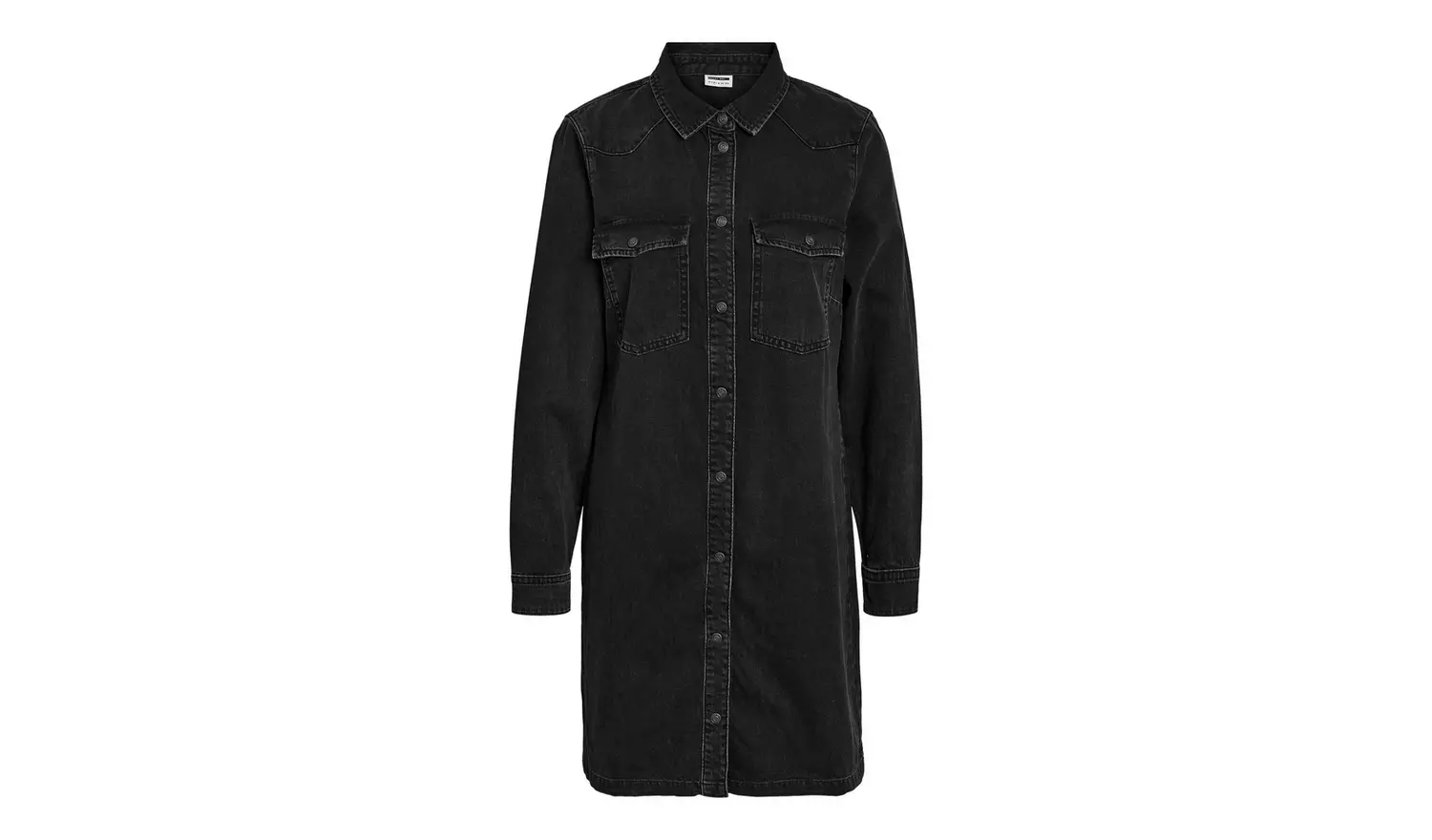 NOISY MAY Long Sleeve Denim Shirt Dress XS