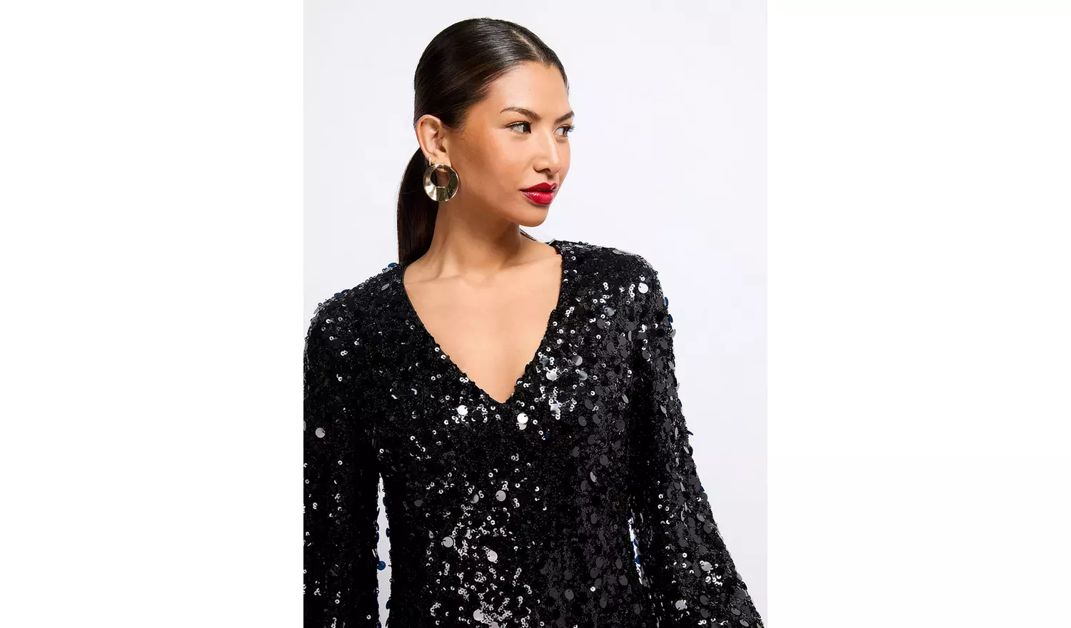 VOGUE WILLIAMS Black Sequin Mini Dress 18