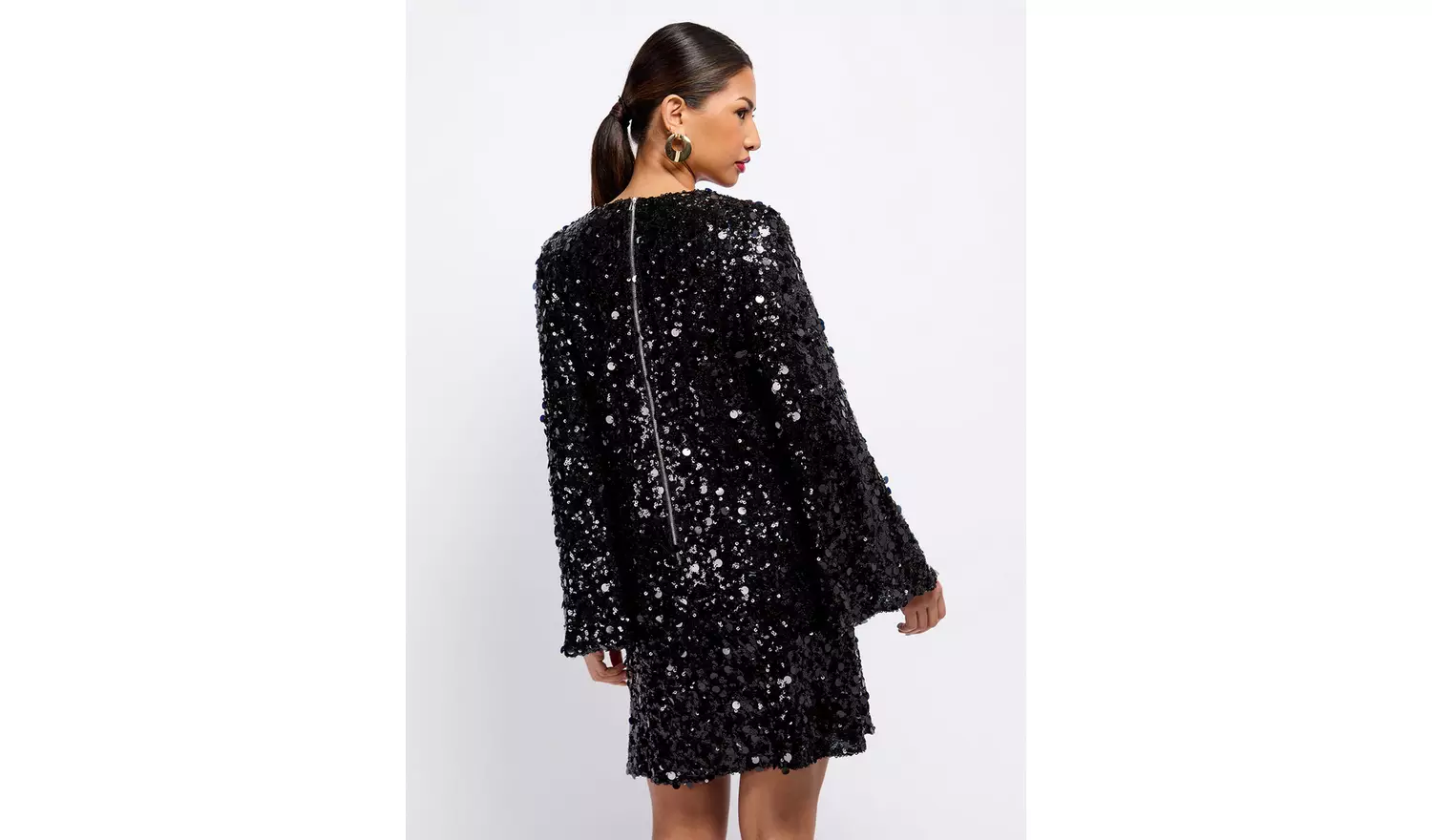 VOGUE WILLIAMS Black Sequin Mini Dress 16