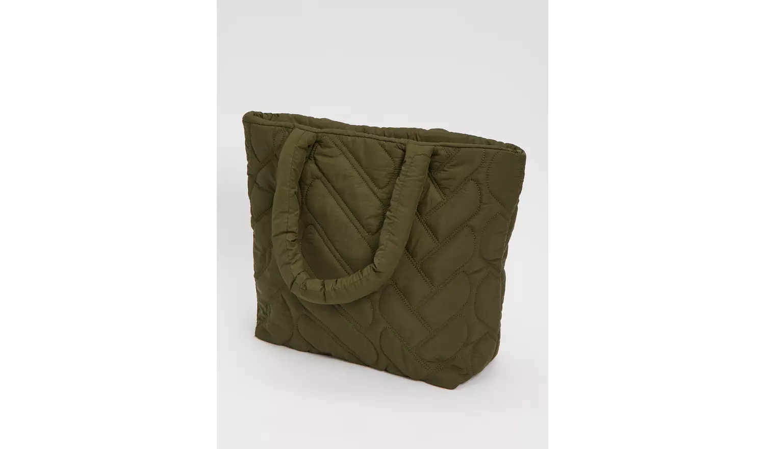Khaki Padded Shopper Bag - One Size