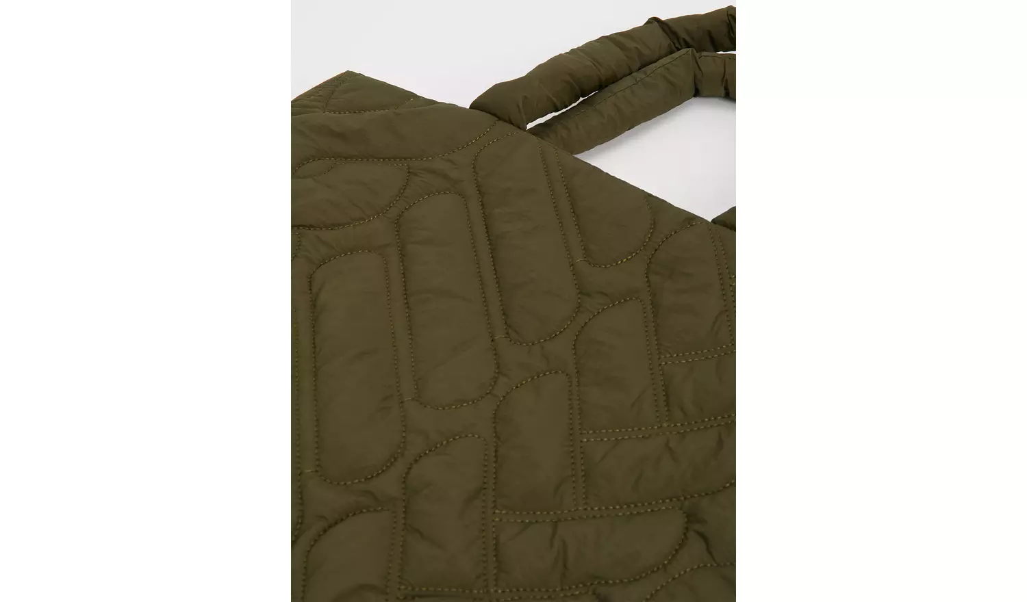 Khaki Padded Shopper Bag - One Size