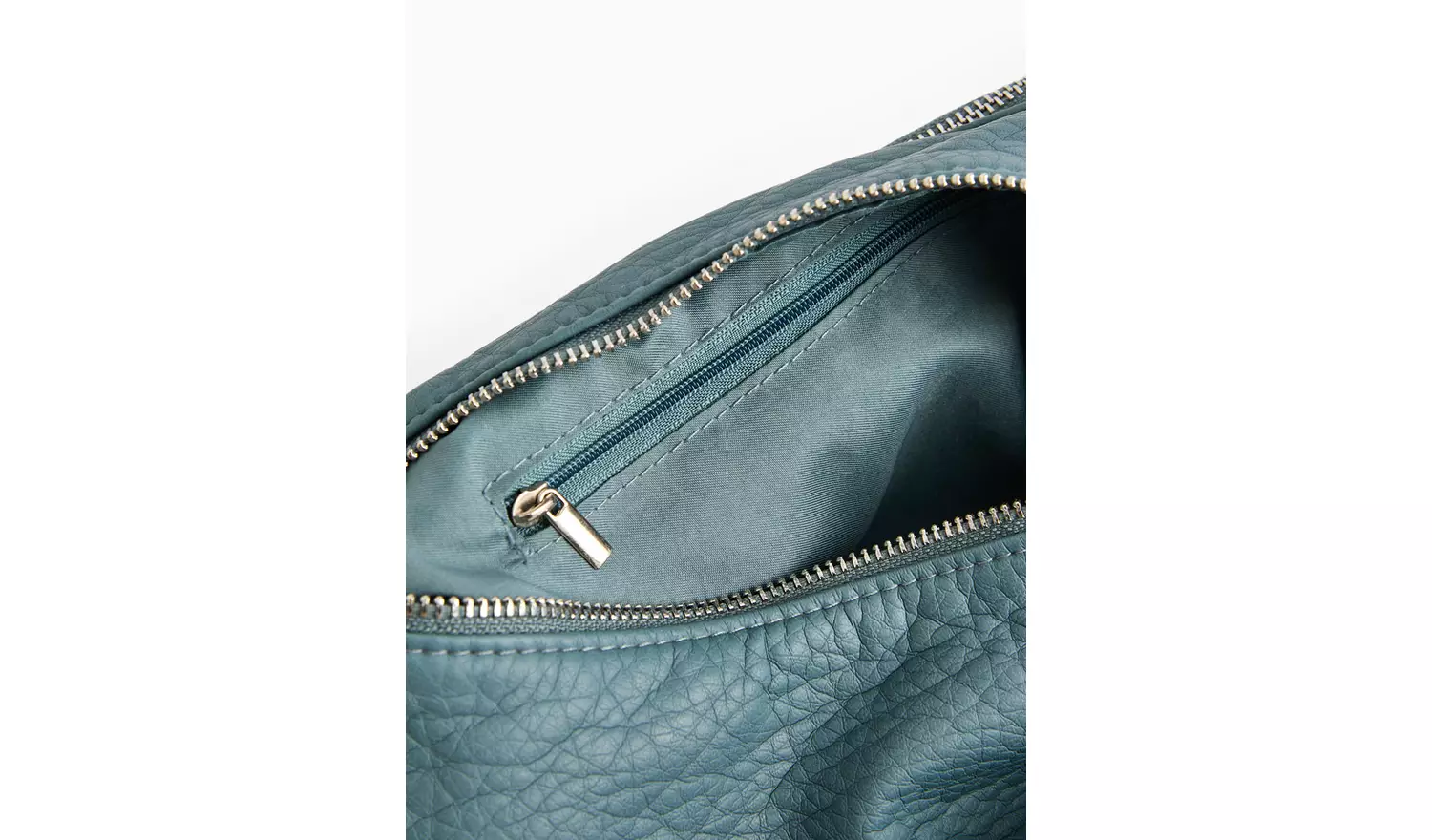Blue Washed Faux Leather Crossbody Bag One Size