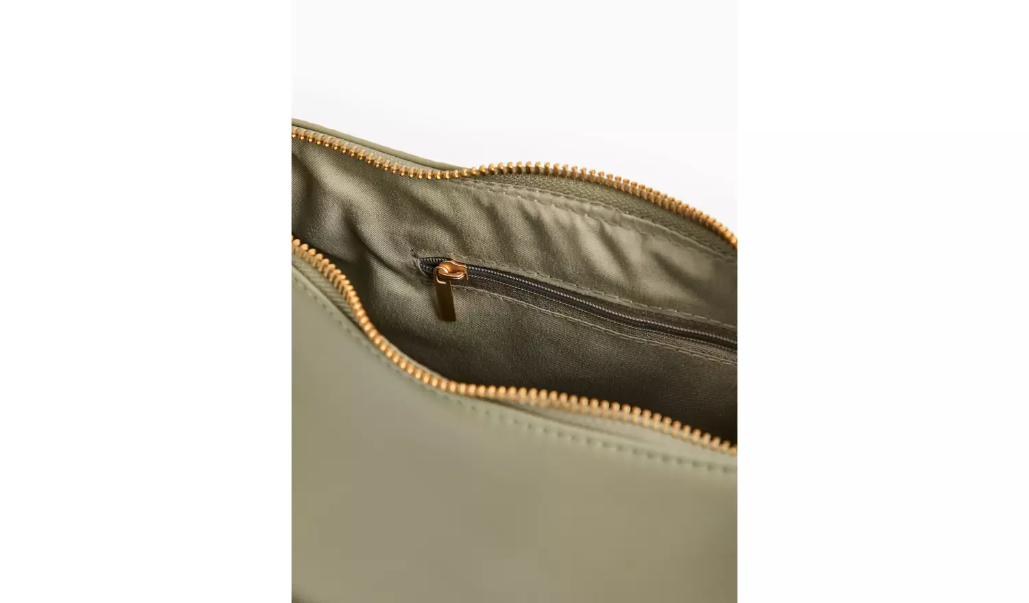 Sage Green PU Baguette Shoulder Bag One Size