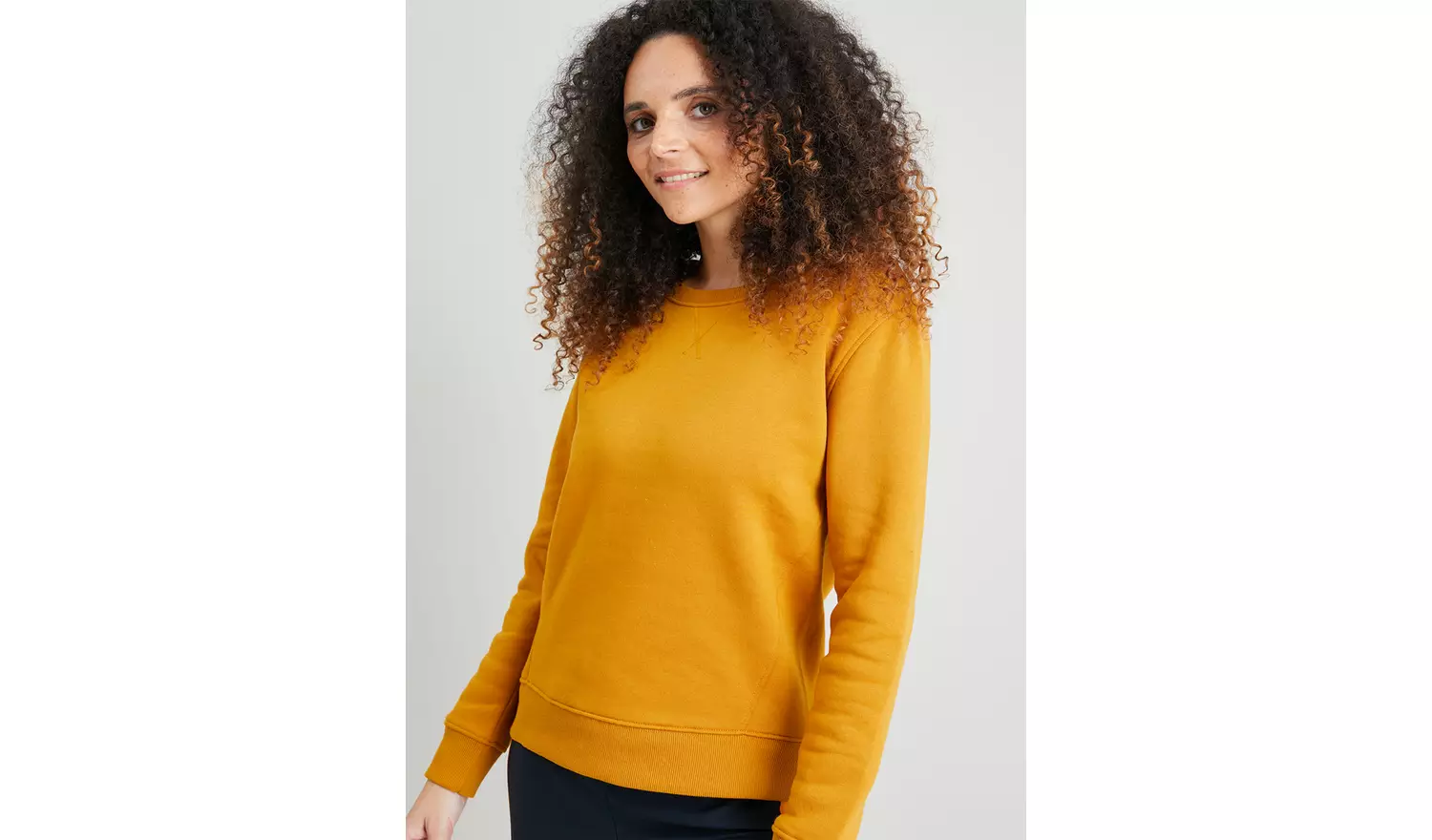 Mustard Regular Fit Sweatshirt - L