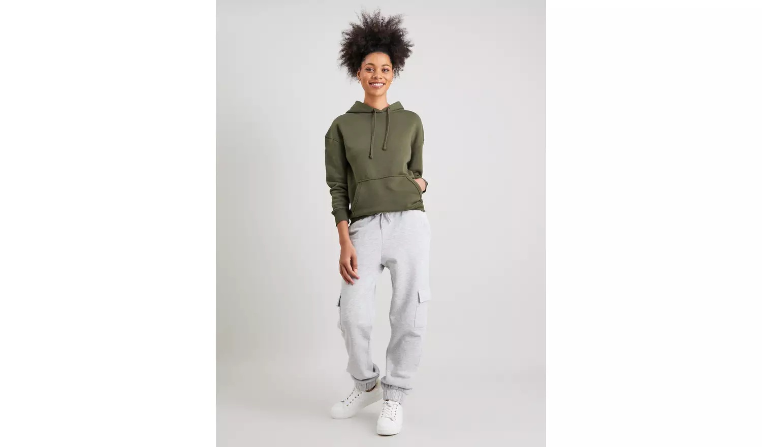 Khaki Overhead Hoodie - S