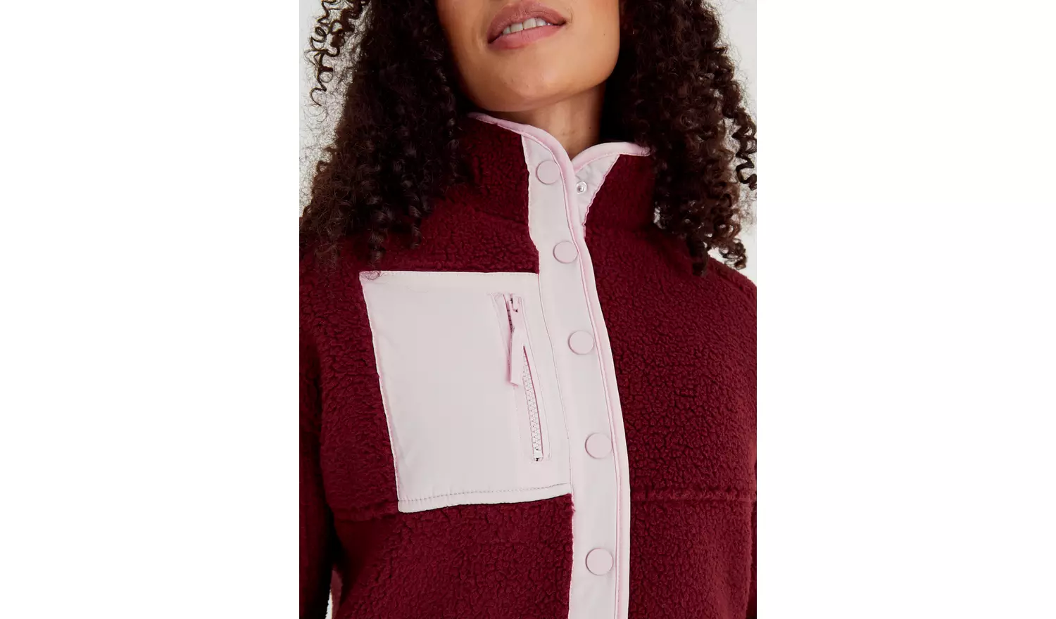 Dark Red Contrast Fleece16