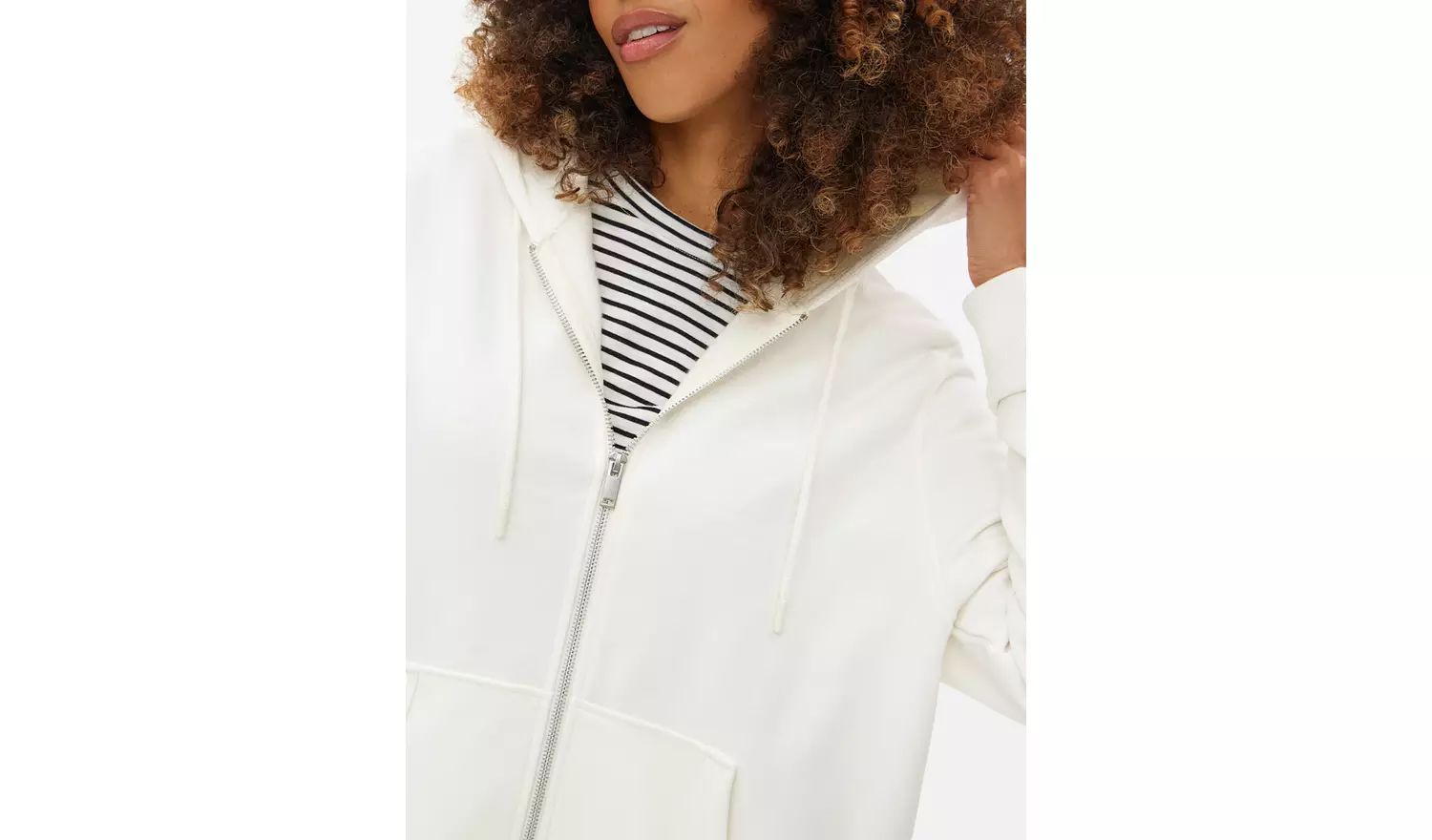 Cream Zip-Through Hoodie XS