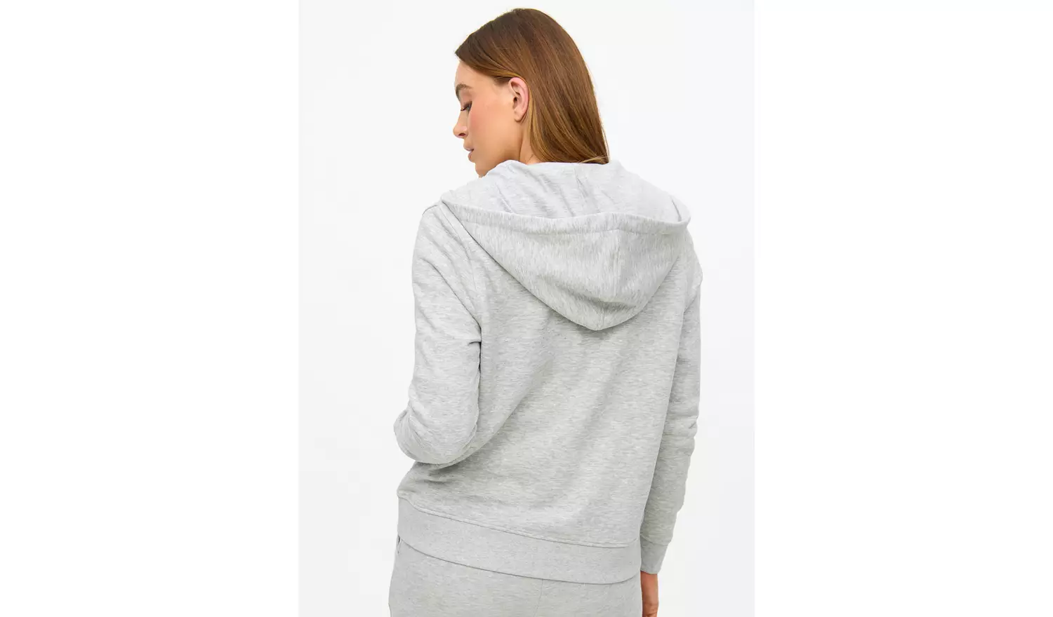 Grey Zip-Through Coord Hoodie XL
