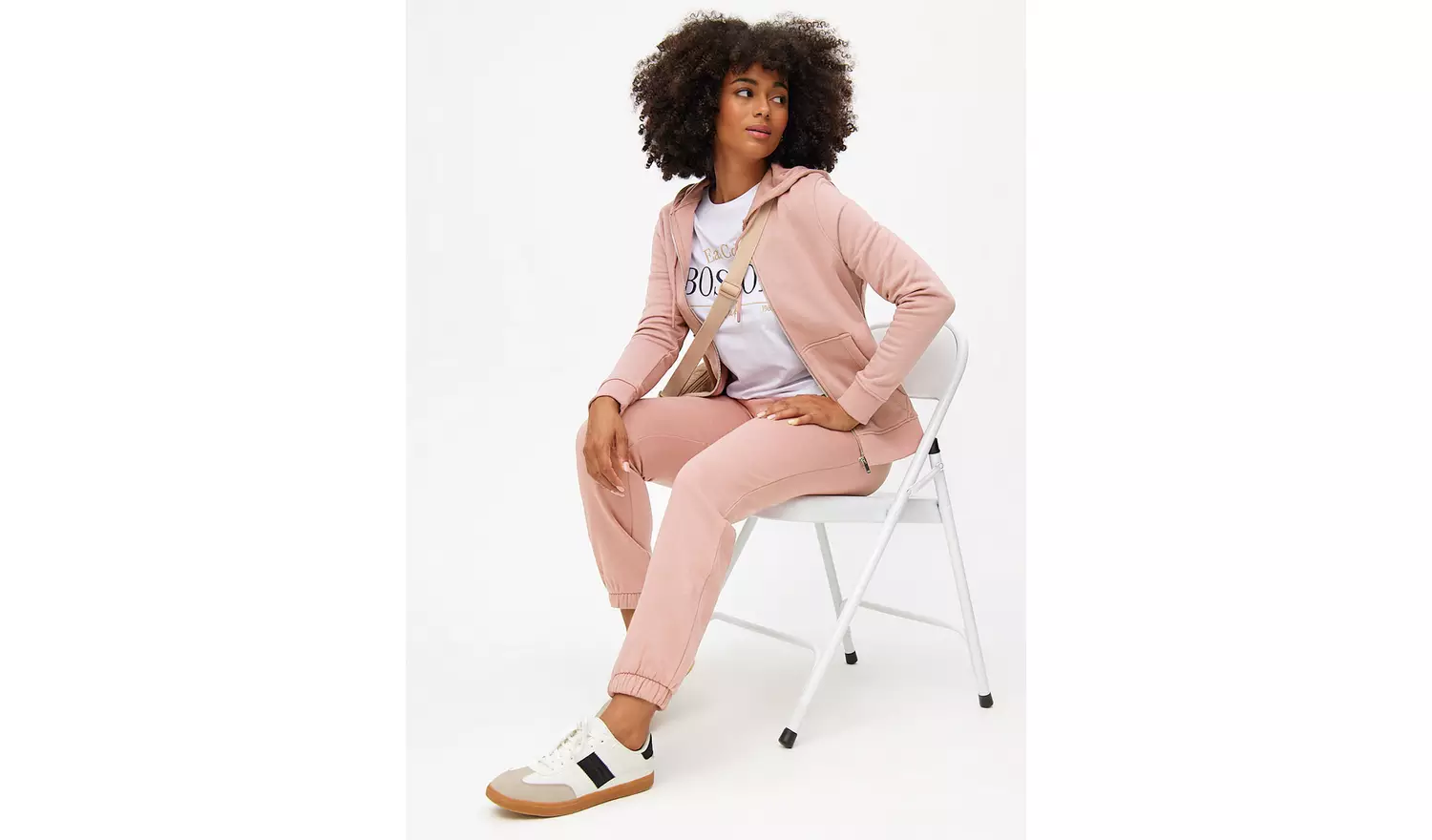 Pink Zip-Through Coord Hoodie XL