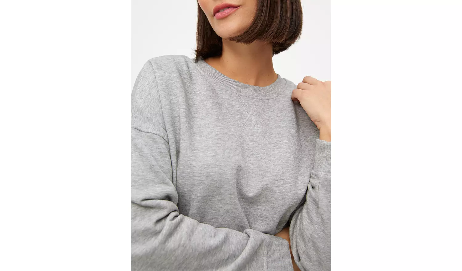 Grey Relaxed Crew Neck Co-ord Sweatshirt XL