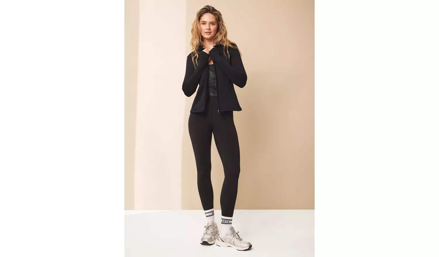 REAKTIV Black Brushed Fleece Zip-Through Hoodie XL