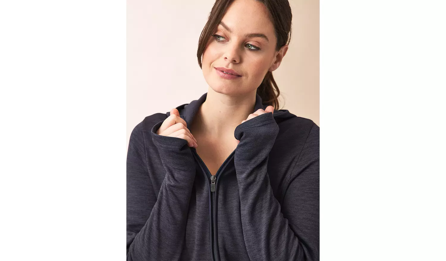 REAKTIV Navy Brushed Fleece Zip-Through Hoodie XXL