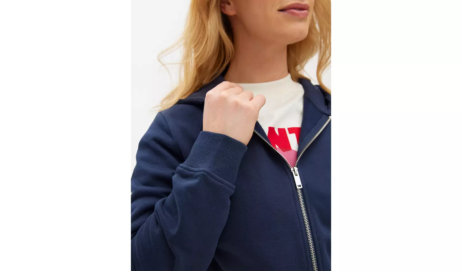 Navy Zip-Through Coord Hoodie XXL