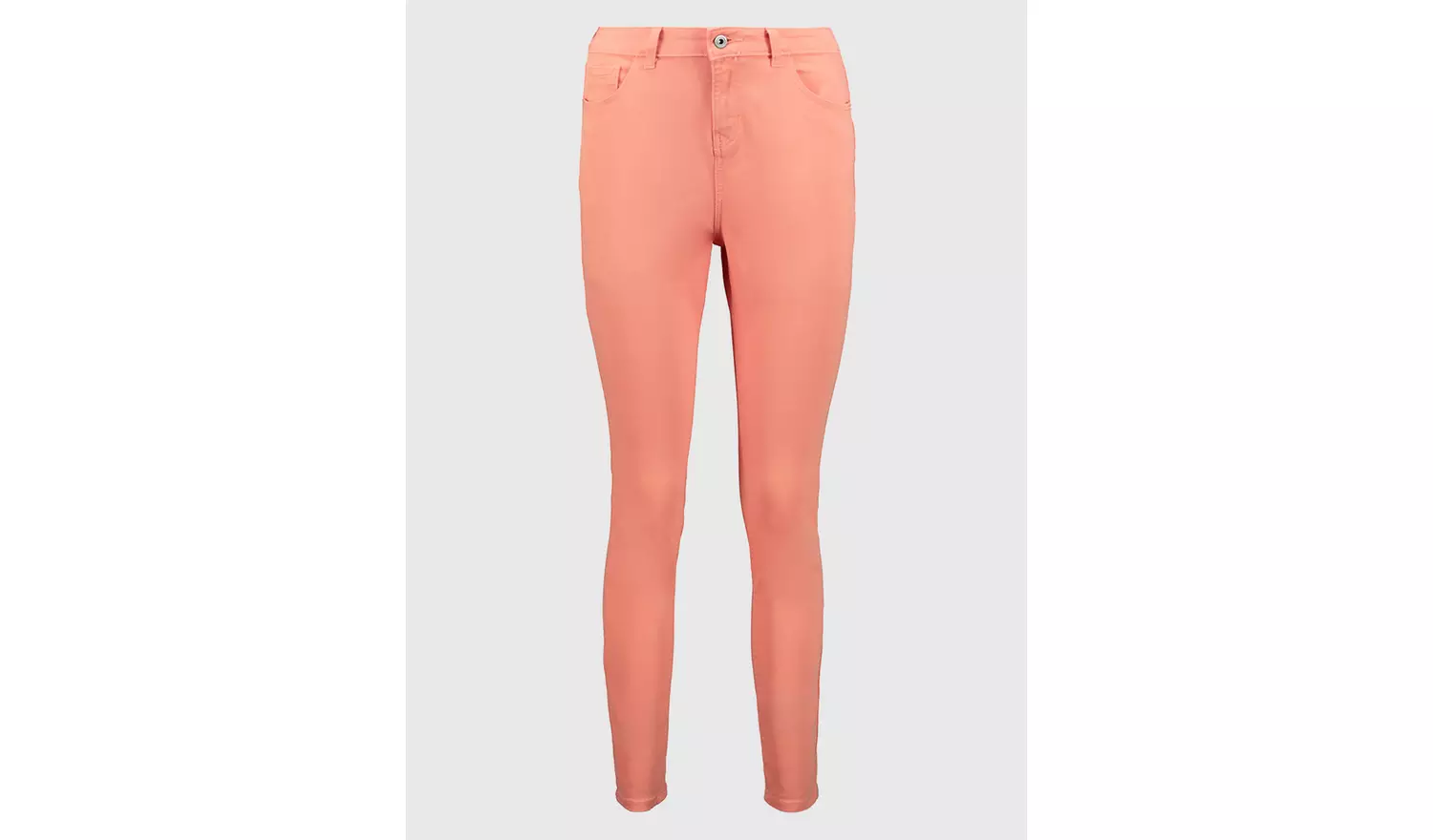 Coral Twill Skinny Jeans With Stretch - 8S