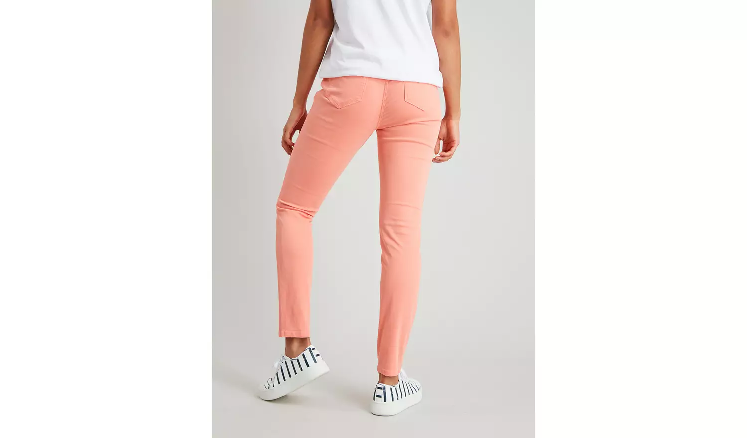 Coral Twill Skinny Jeans With Stretch - 22S
