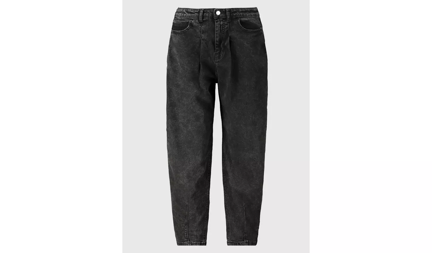 PETITE Black Acid Wash Balloon Jeans - 14