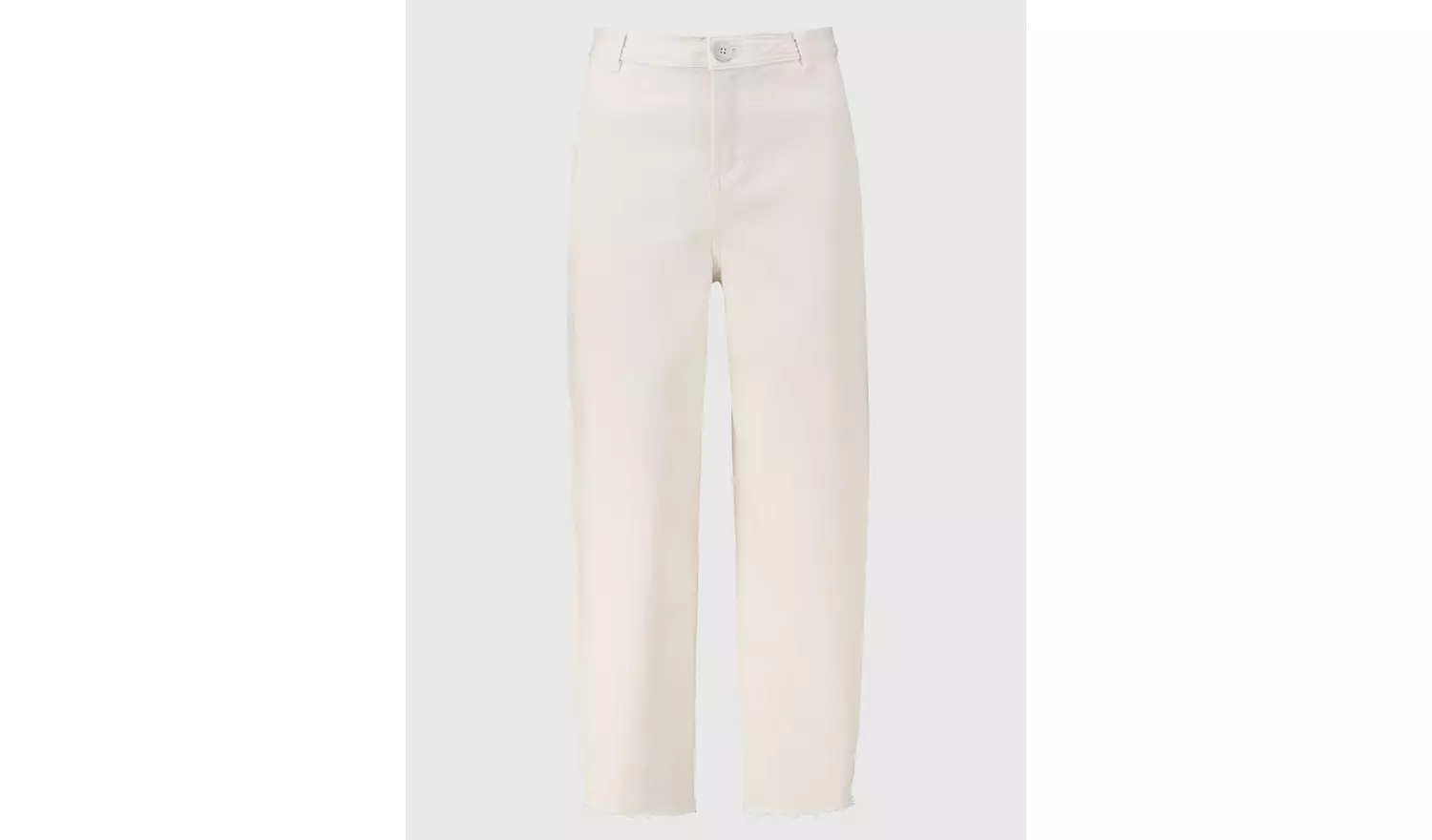 Ecru Wide Leg Crop Jeans - 12L