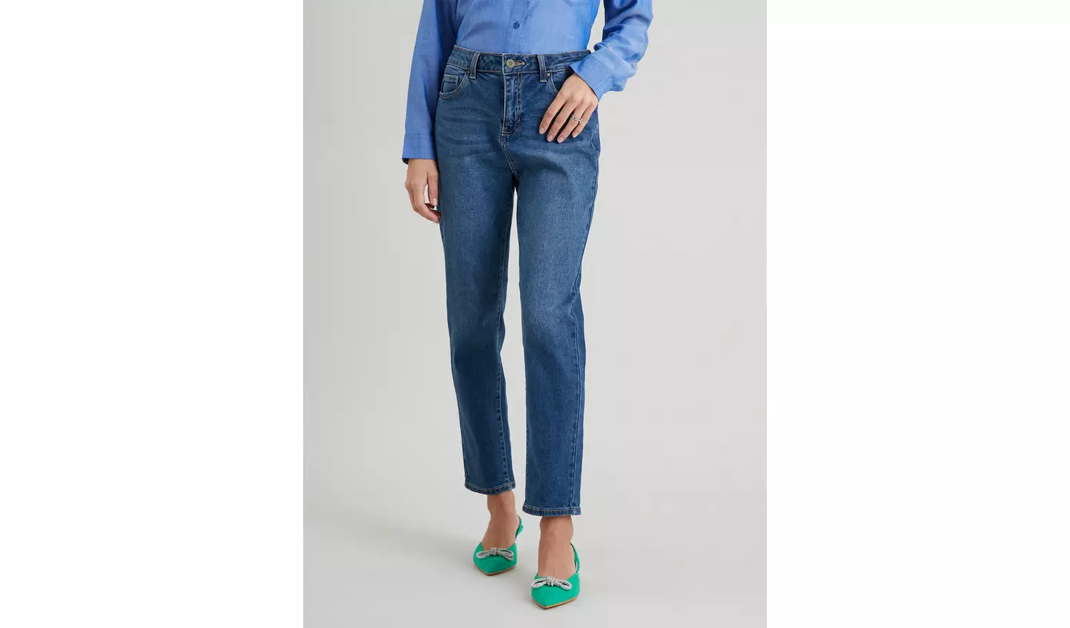 Midwash Denim Relaxed Slim Fit Jeans - 20R