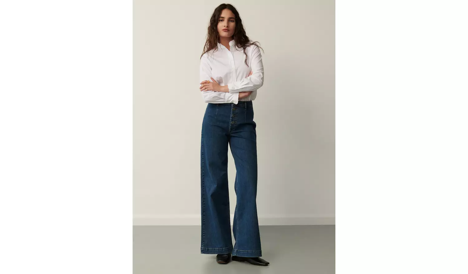 FINERY Tally Wide Leg Jeans 30