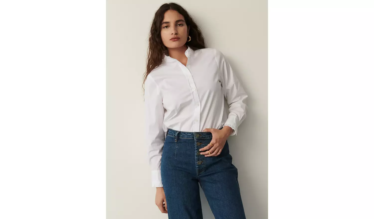 FINERY Tally Wide Leg Jeans 34