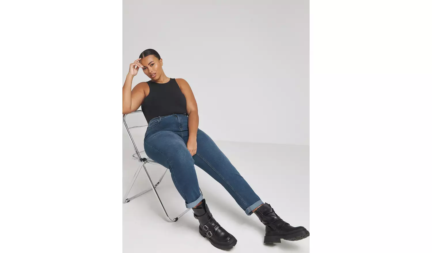 SIMPLY BE 24/7 Mid Vintage Blue Boyfriend Jean 10