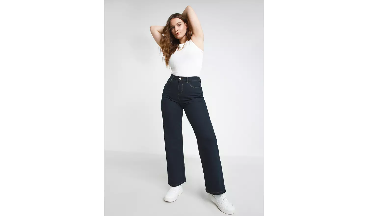 SIMPLY BE 24/7 Indigo Wide Leg Jean 14