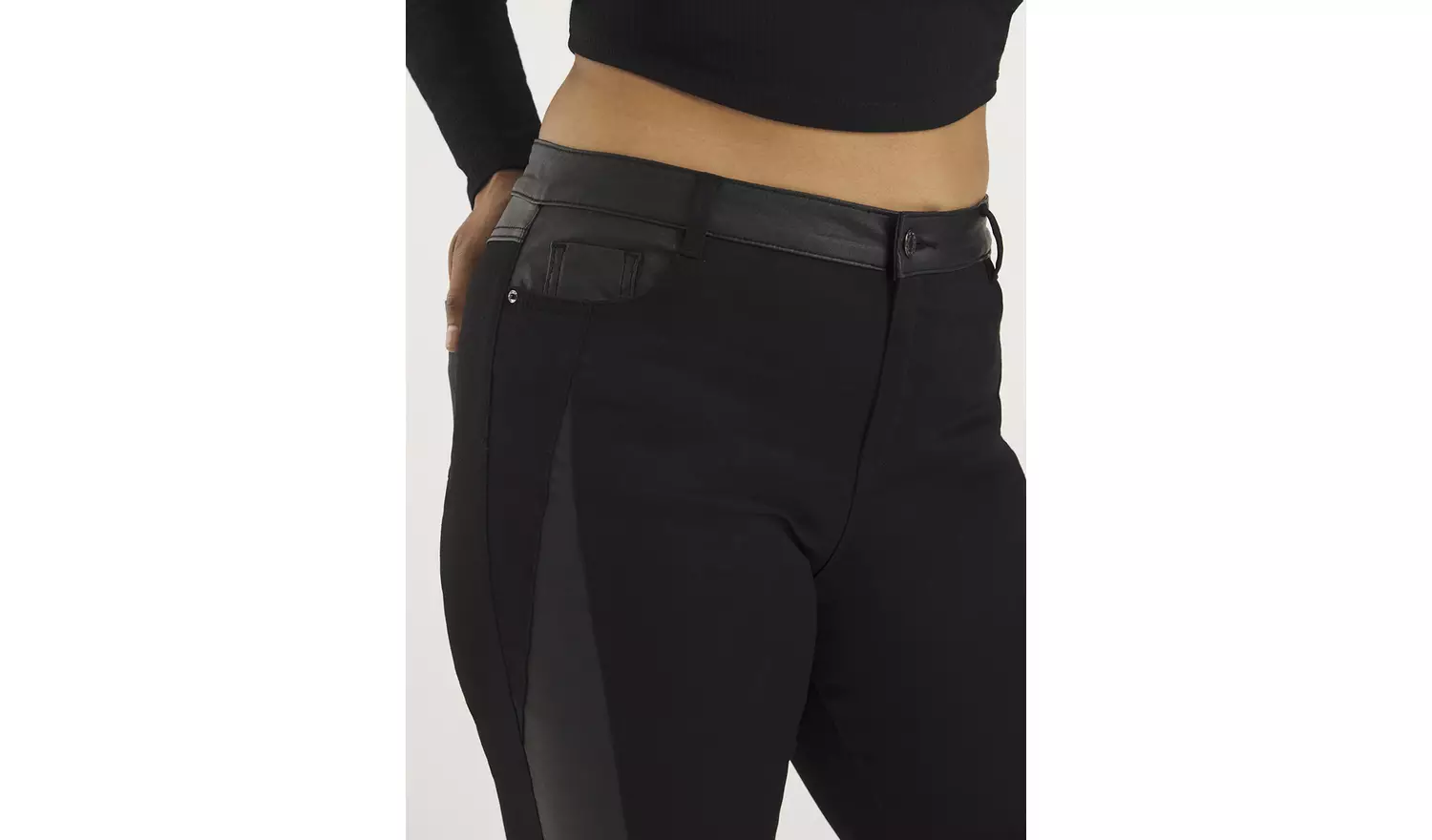 SIMPLY BE Black Coated Skinny Jean 12