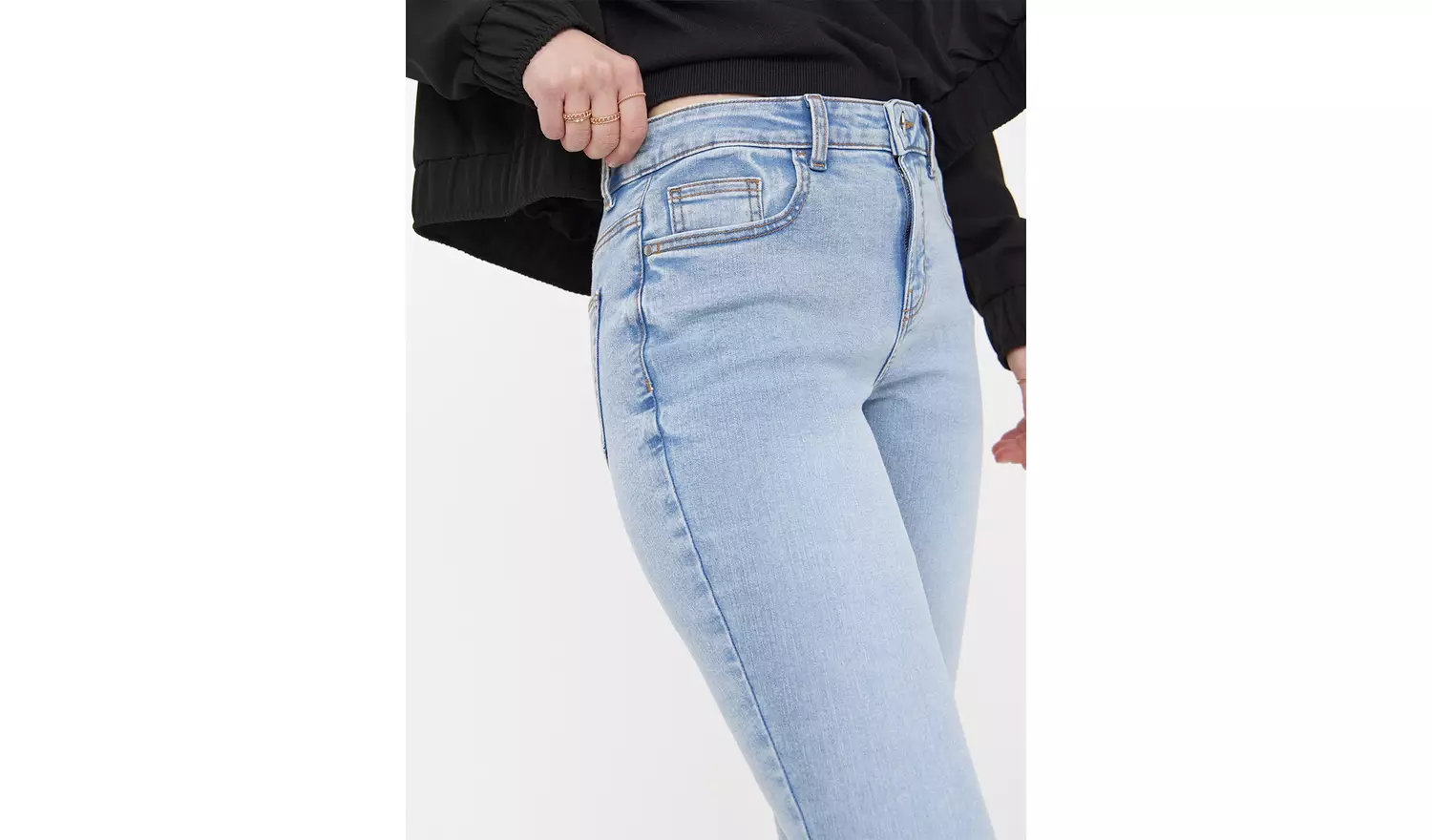 Light Denim Skinny Cropped Jeans 24