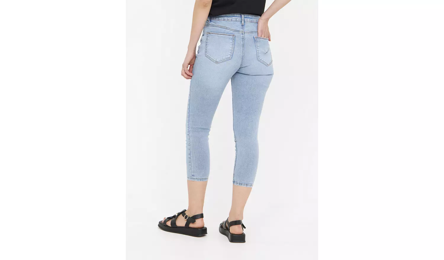 Light Denim Skinny Cropped Jeans 24