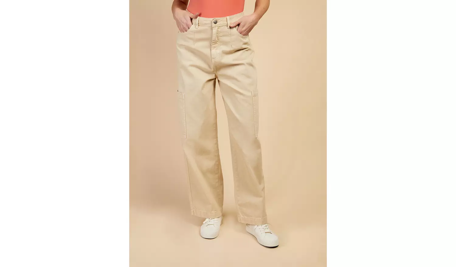 VOGUE WILLIAMS Stone Cargo Jeans 12