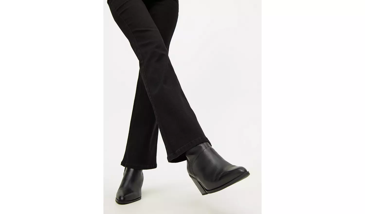 Black Flared Denim Jeans14R