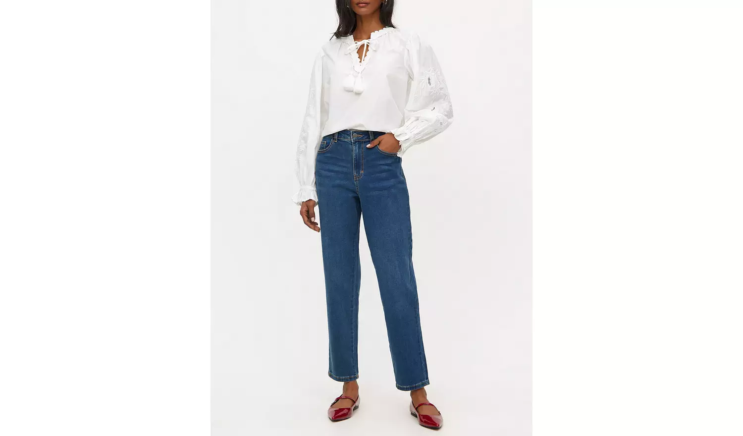 Mid Denim Straight Leg Jeans10L