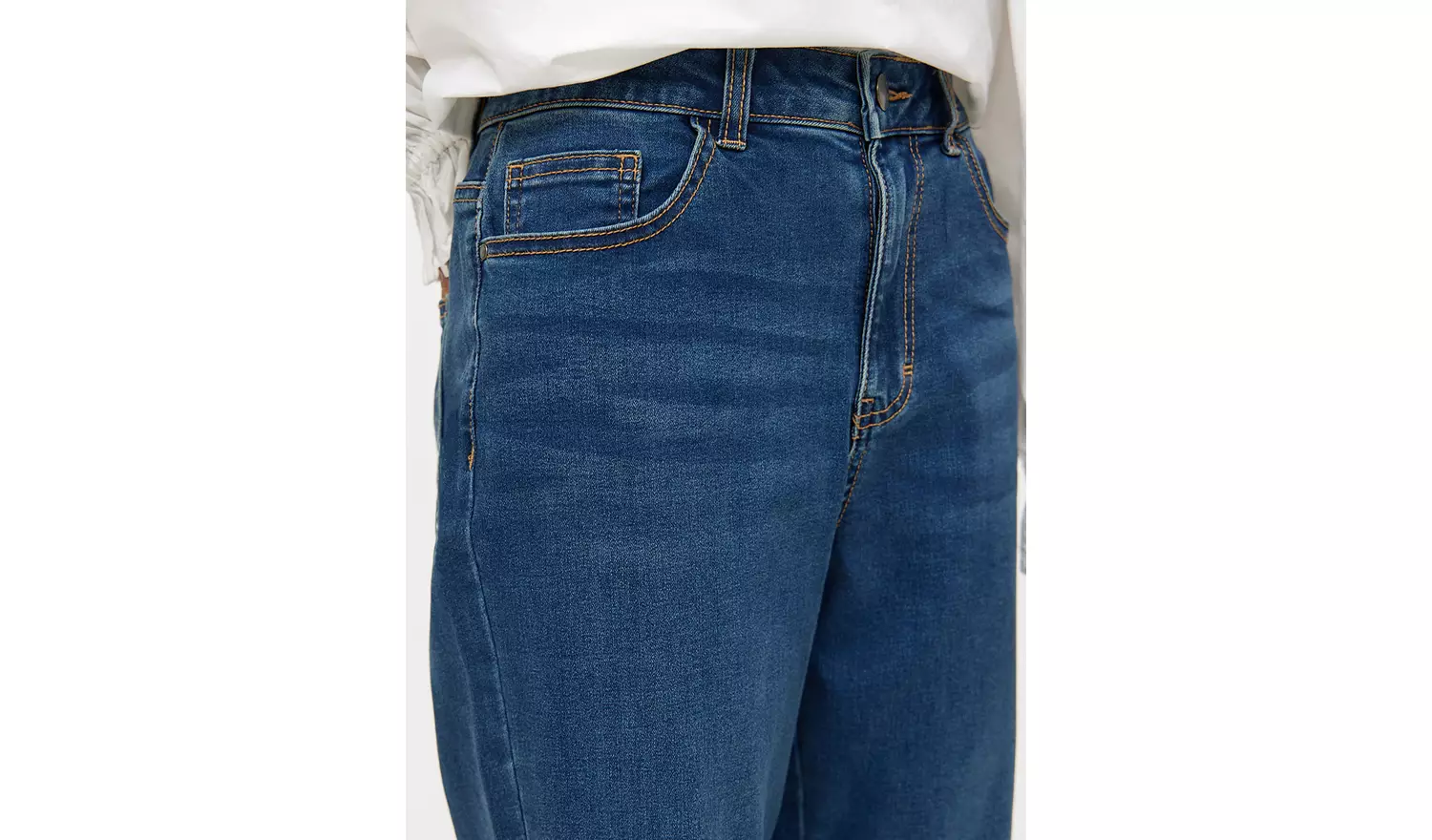 Mid Denim Straight Leg Jeans12S