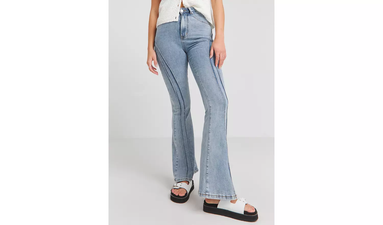 SIMPLY BE Seam Detail Flared Jean 22