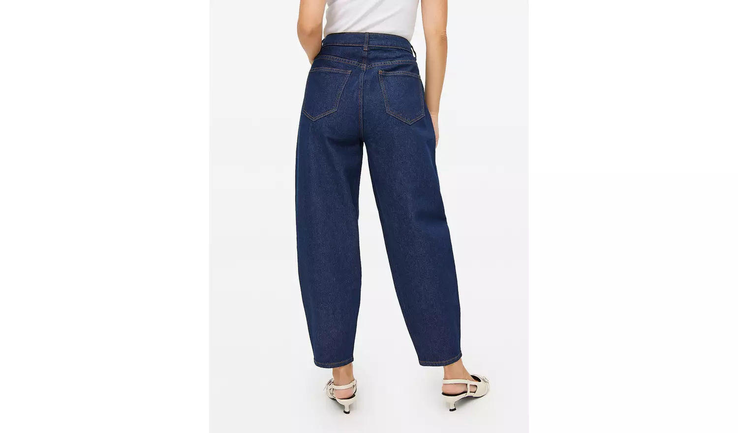 Dark Denim Rinse Barrel Leg Jeans 18L