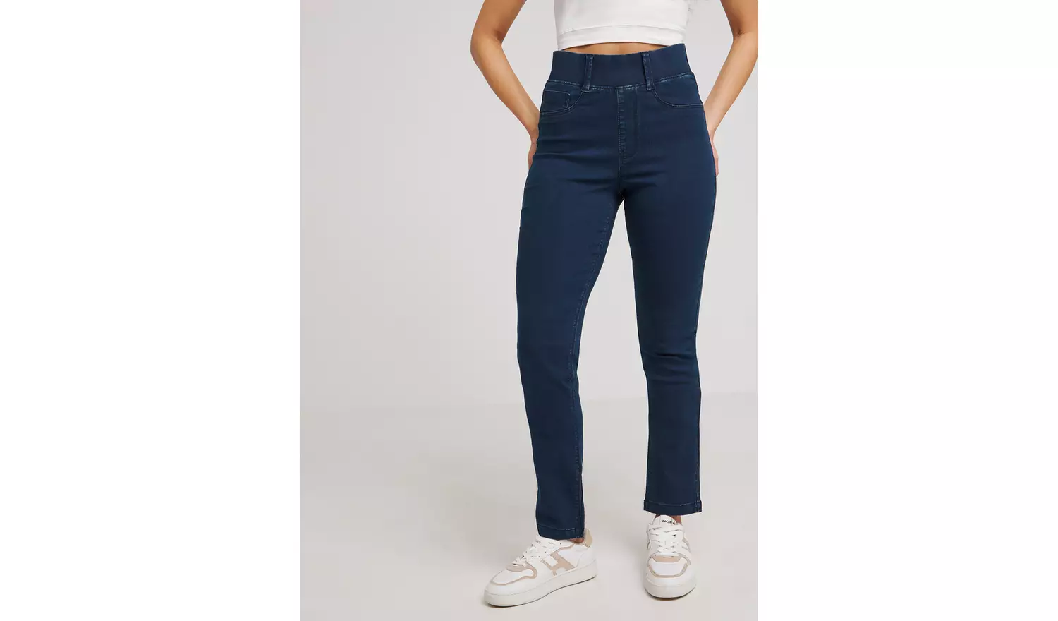 SIMPLY BE Slim Pull On Jegging Indigo 32