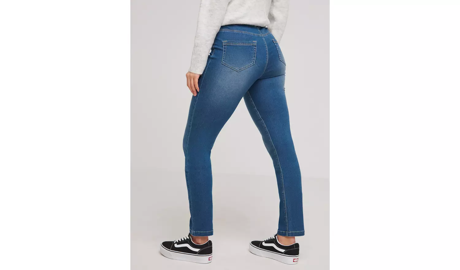 SIMPLY BE Slim Pull On Jegging Mid Wash 14