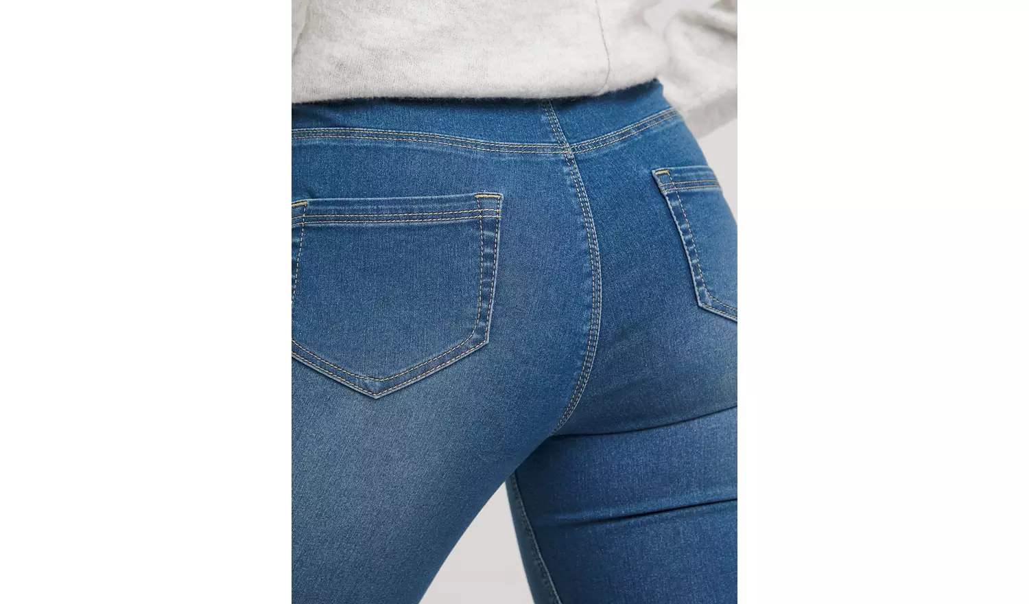 SIMPLY BE Slim Pull On Jegging Mid Wash 14