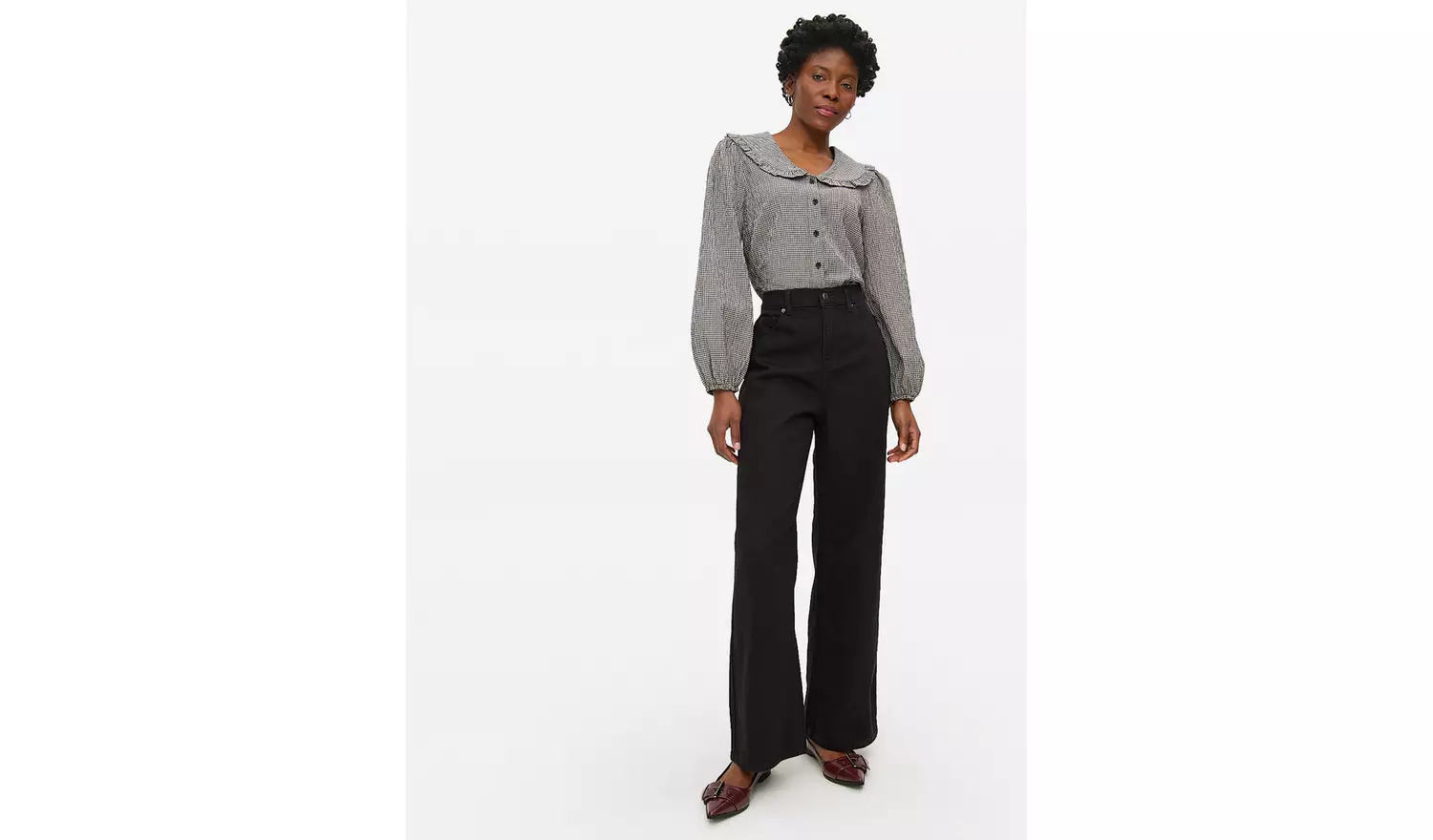Black Denim Wide Leg Jeans20S