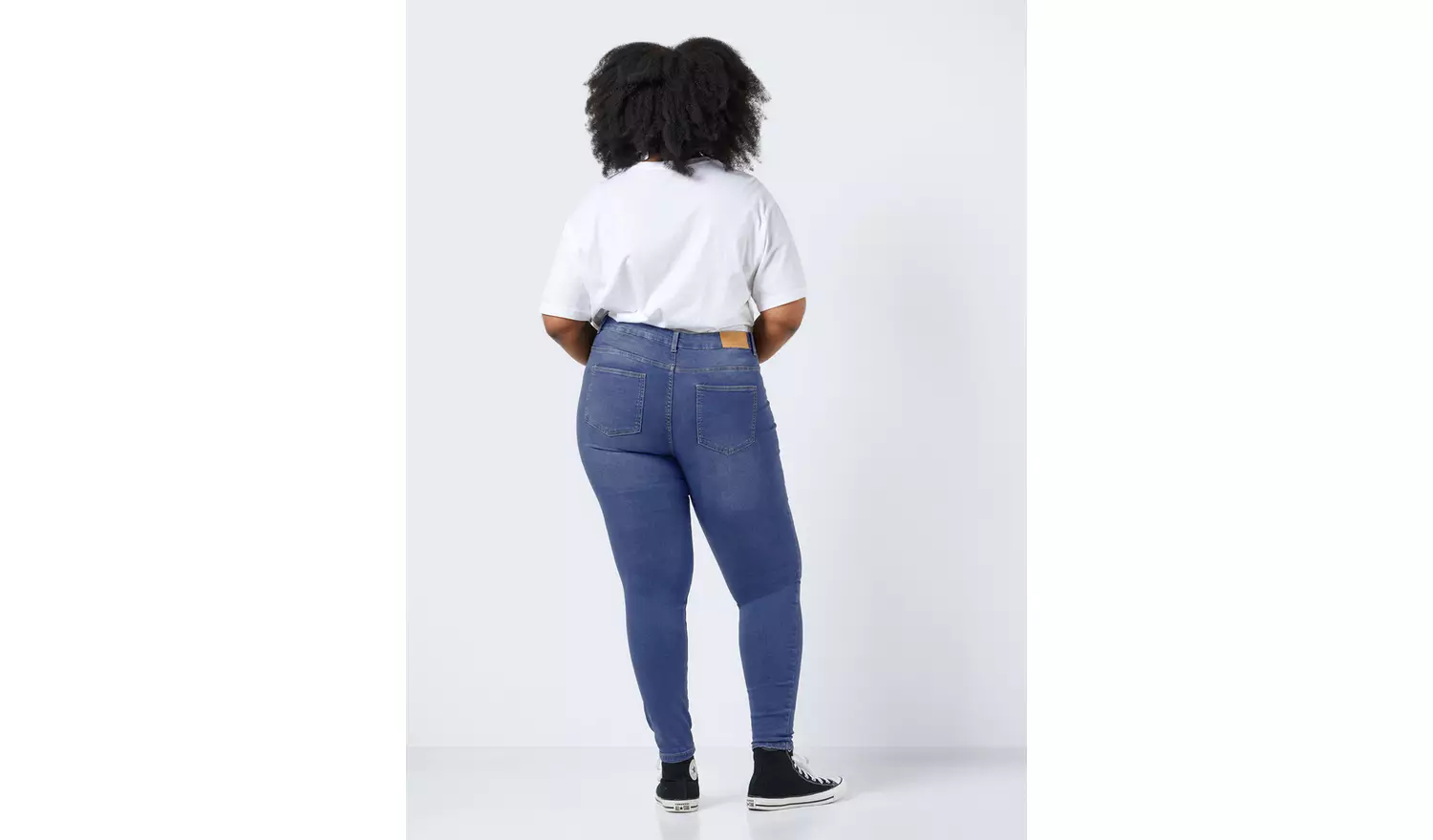 NOISY MAY Curve High Waisted Skinny Jeans Blue 20S