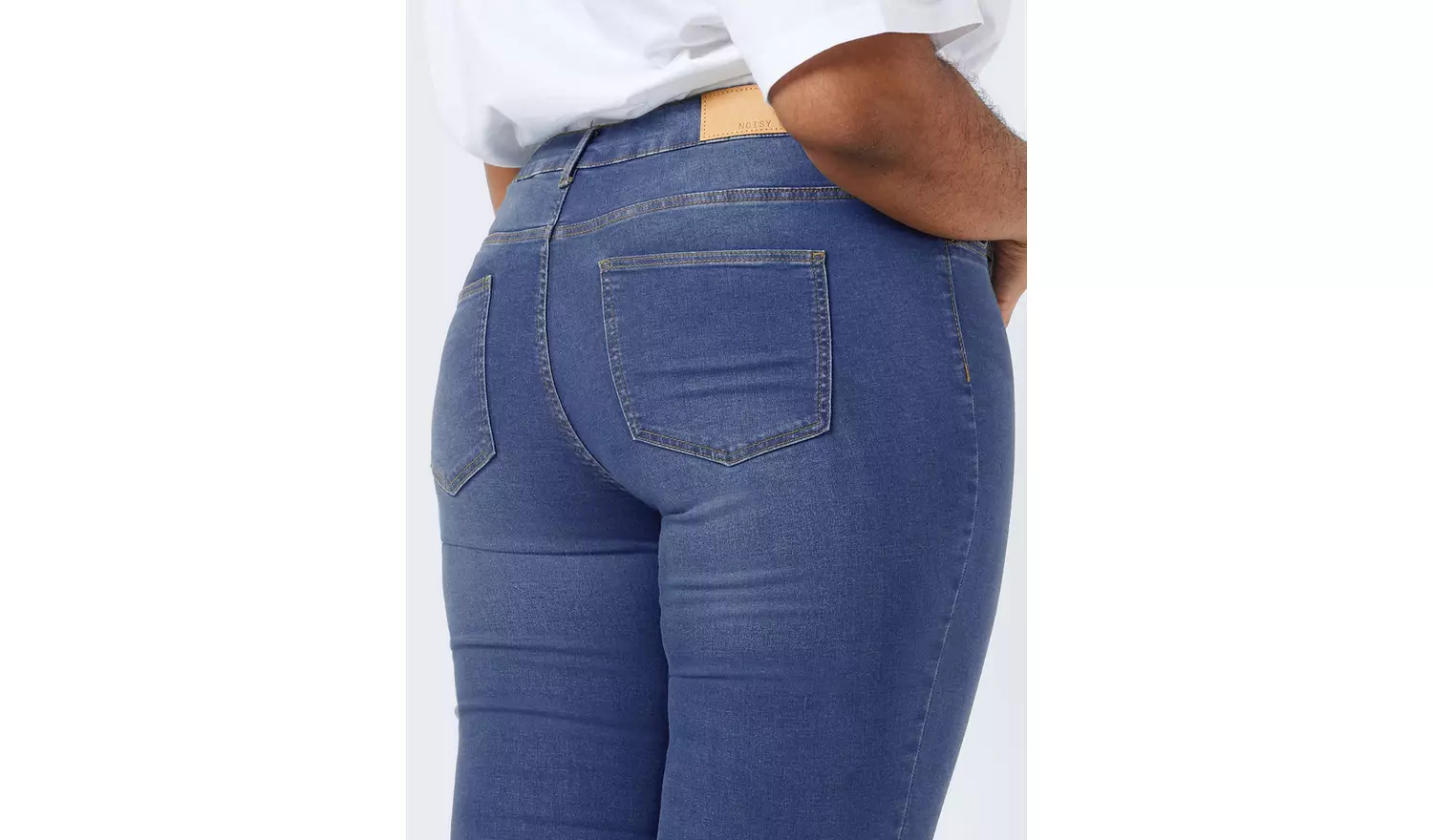 NOISY MAY Curve High Waisted Skinny Jeans Blue 20S