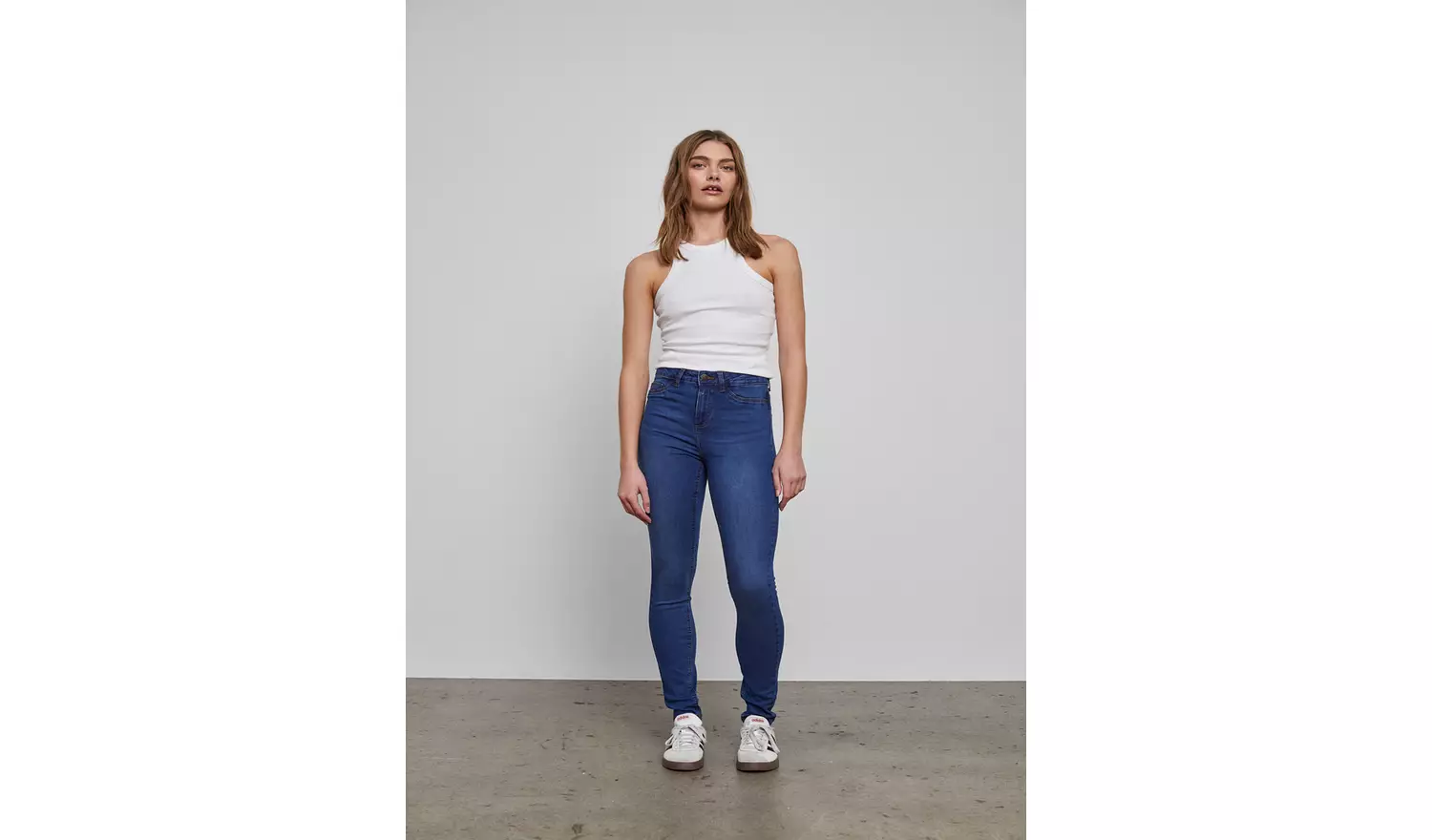 NOISY MAY High Waisted Skinny Jeans Blue 28S