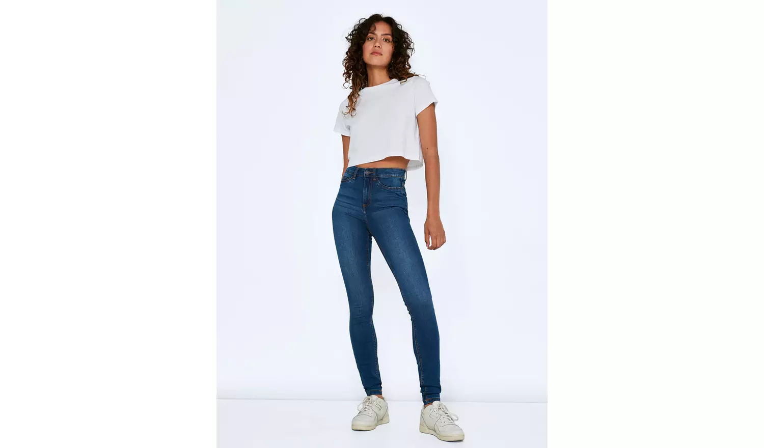NOISY MAY High Waisted Skinny Jeans Blue 26S