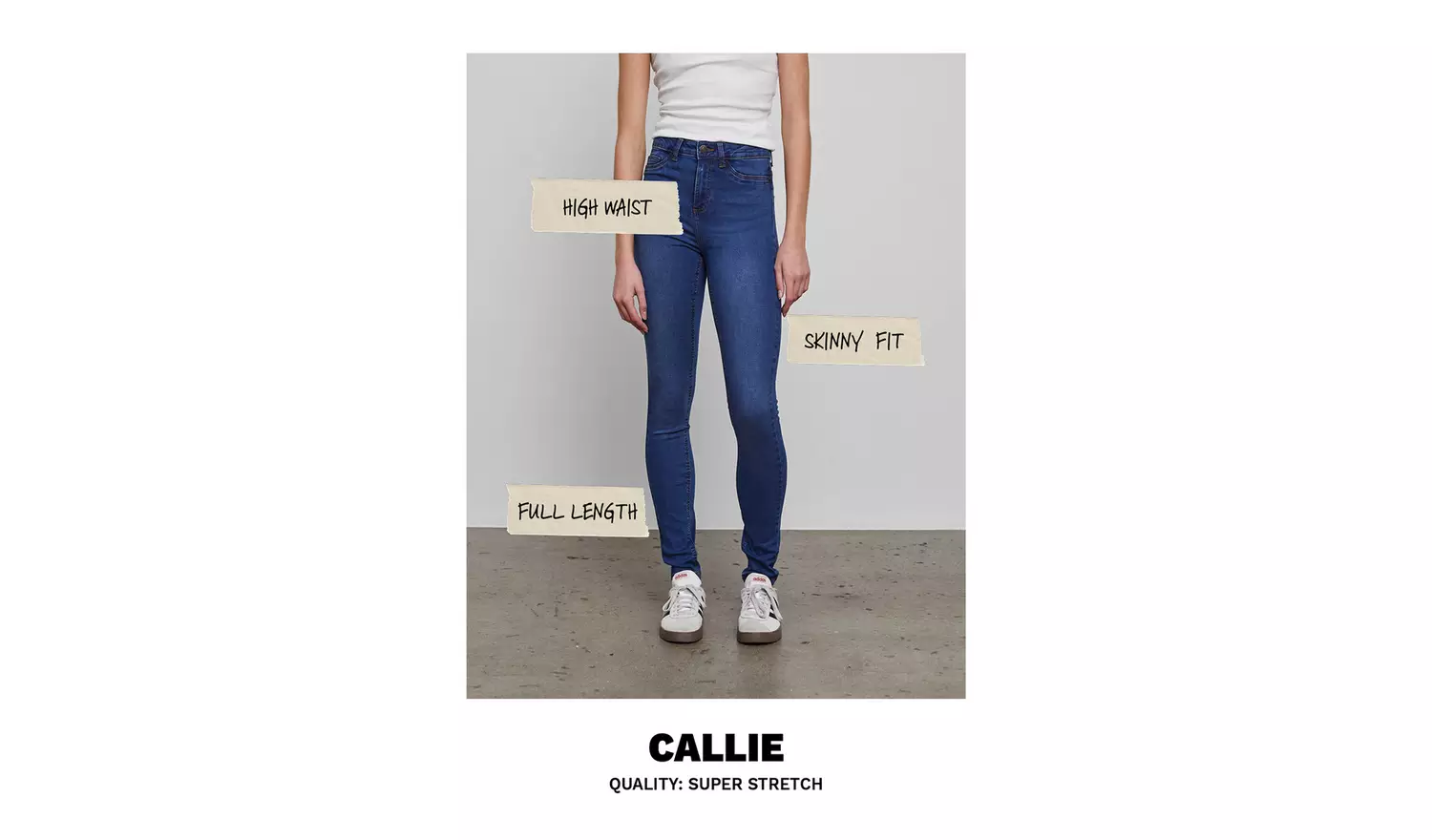 NOISY MAY High Waisted Skinny Jeans Black 32S