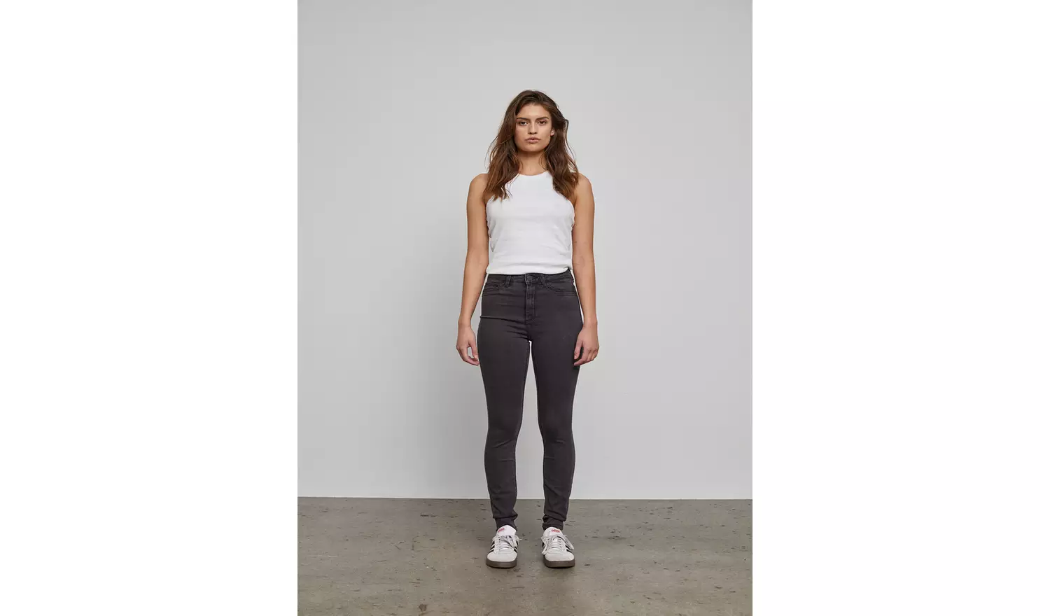 NOISY MAY High Waisted Skinny Jeans Grey 31L