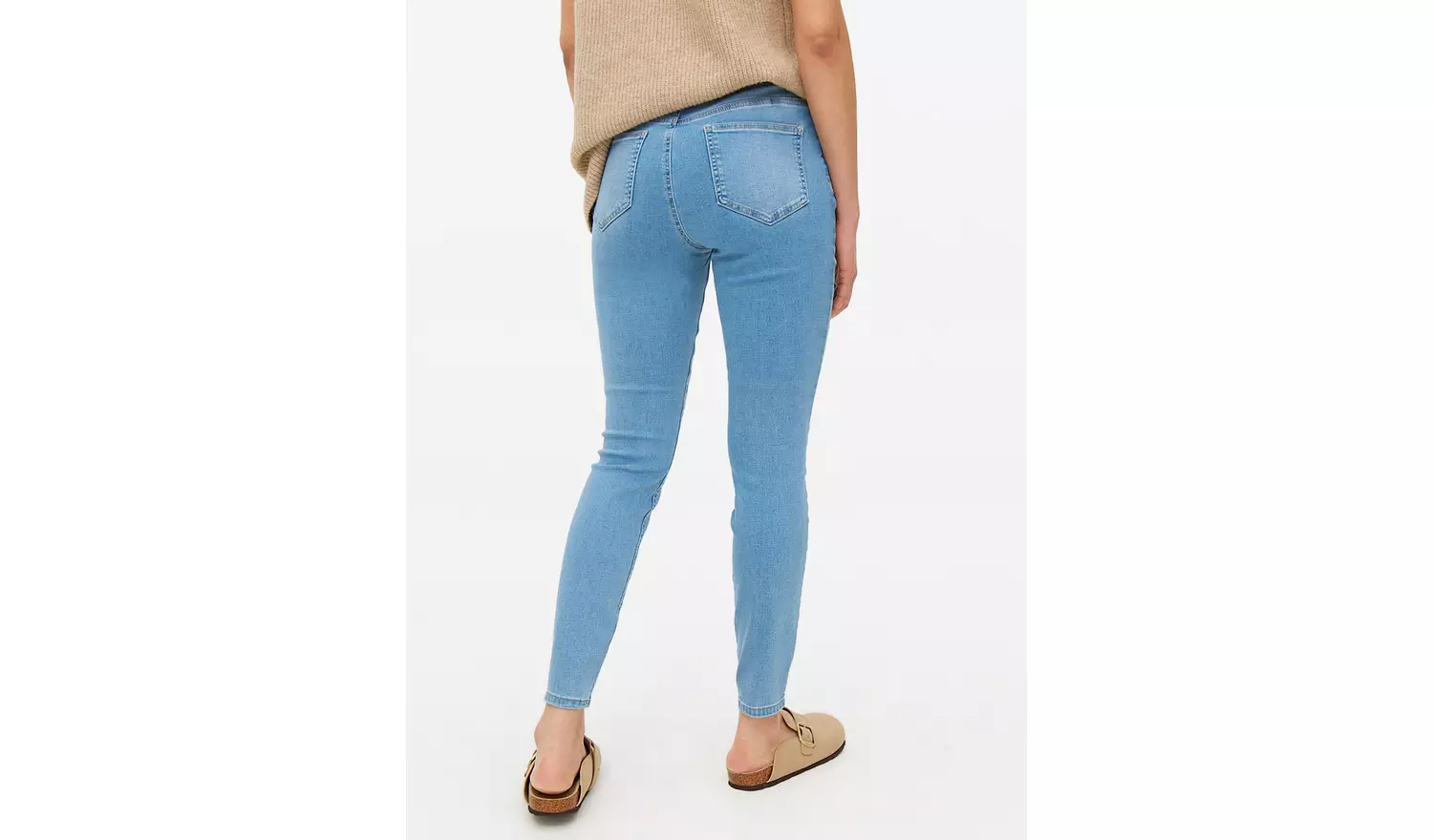 Light Wash Mid Rise Denim Jeggings12