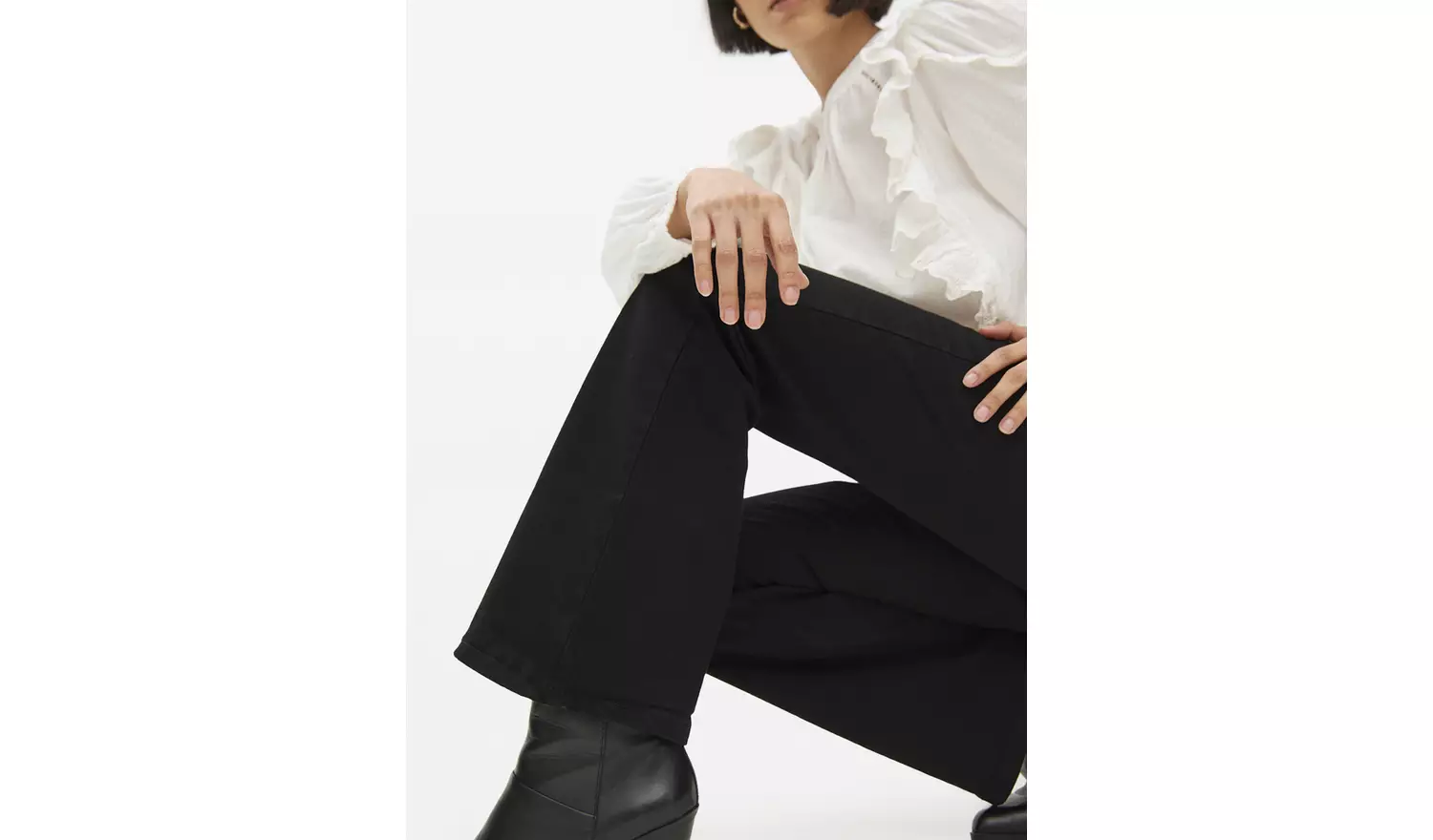 Black Denim Sculpt Flared Jeans 22L