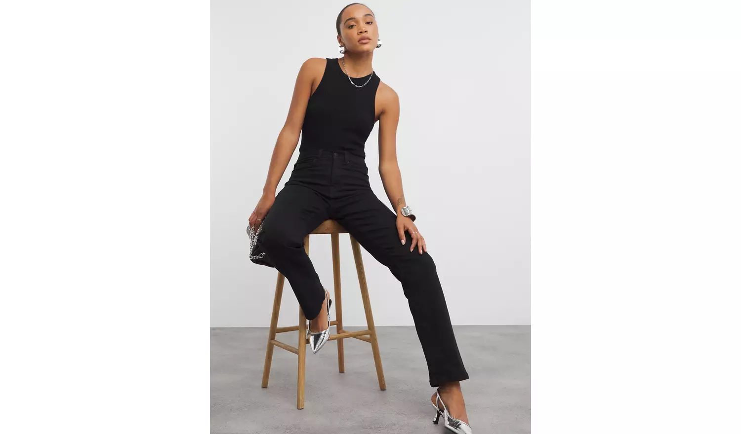 SIMPLY BE 24/7 Straight Jean Black 12